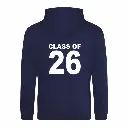 Bartons Navy Leavers Hoodie Back.webp