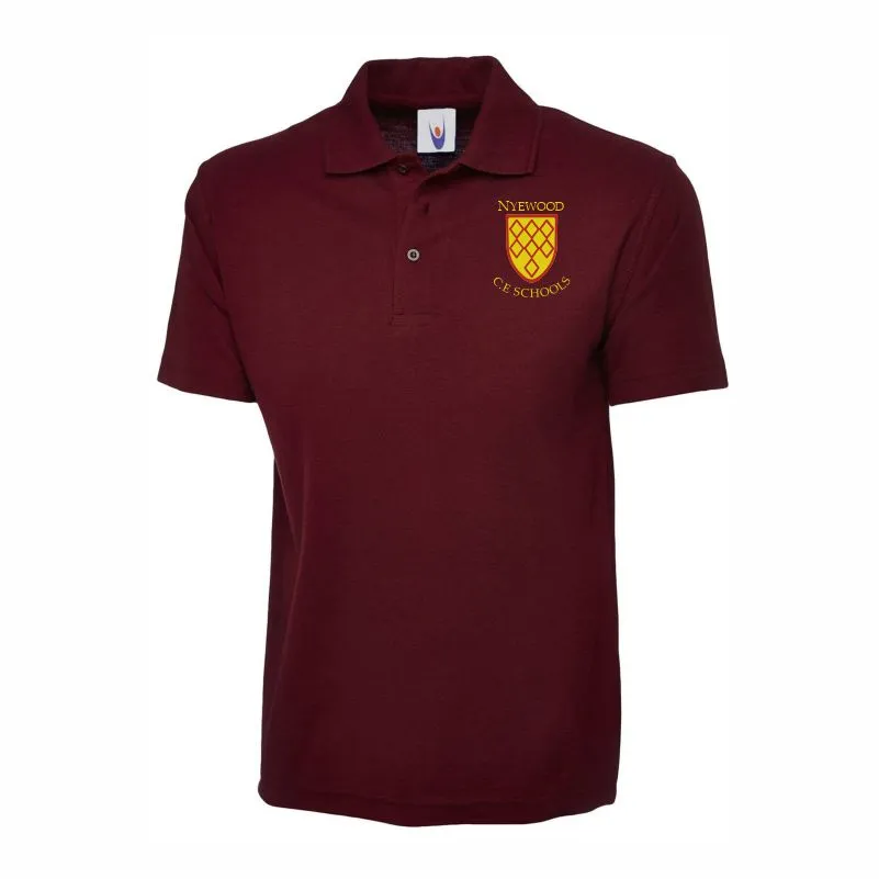 Nyewood Infants Maroon Polo Front.webp