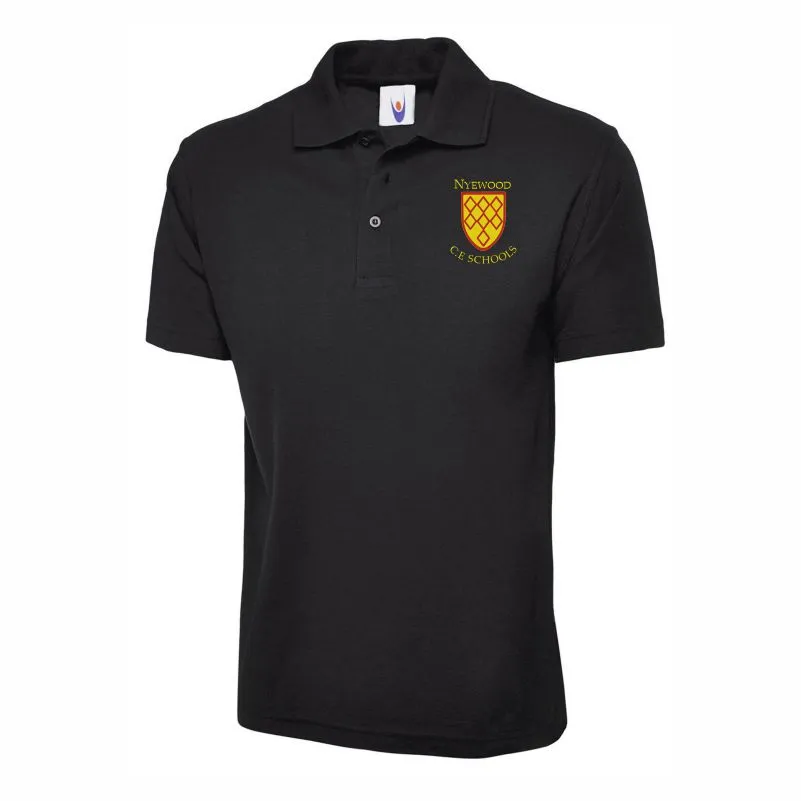 Nyewood Infants Black Polo Front.webp