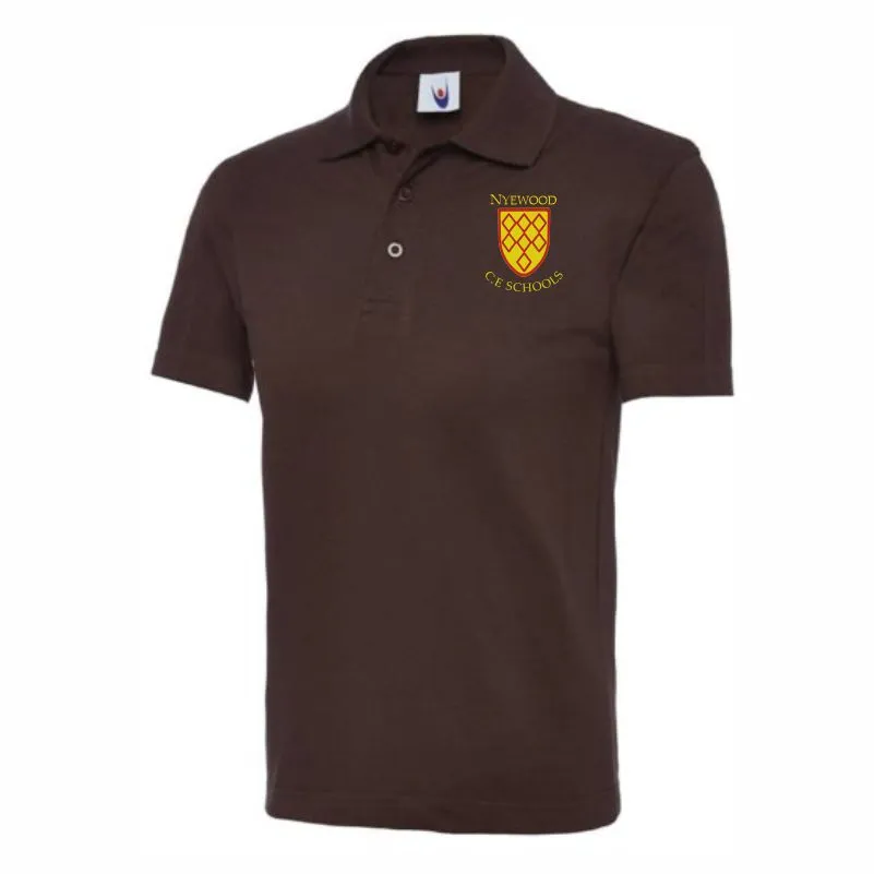Nyewood Infants Brown Polo Front.webp