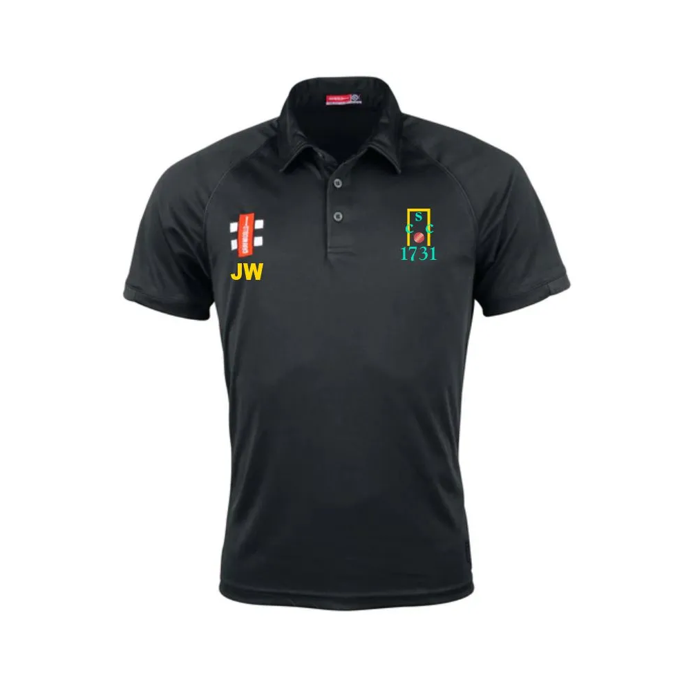 Slindon CC Polo Shirt Black.webp