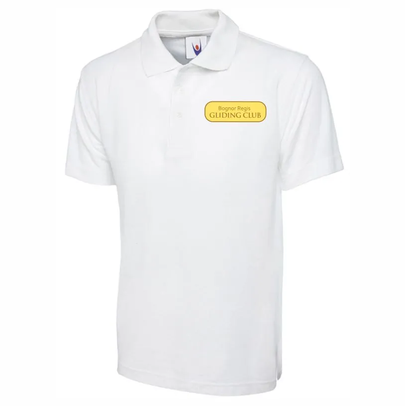Gliding Club Polo White Front.webp