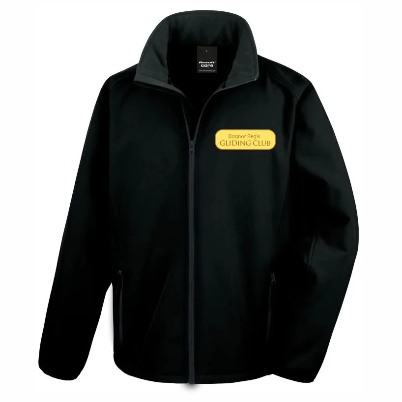 Gliding Club Softshell Jacket Black Front.webp