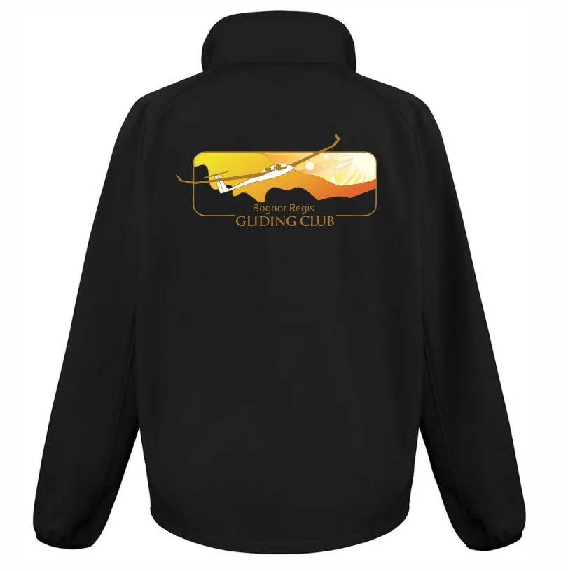 Gliding Club Softshell Jacket Back Black.webp