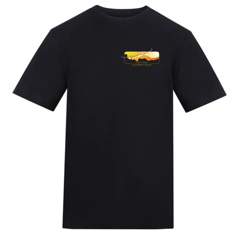 Gliding Club Cotton Tee Black Front.webp