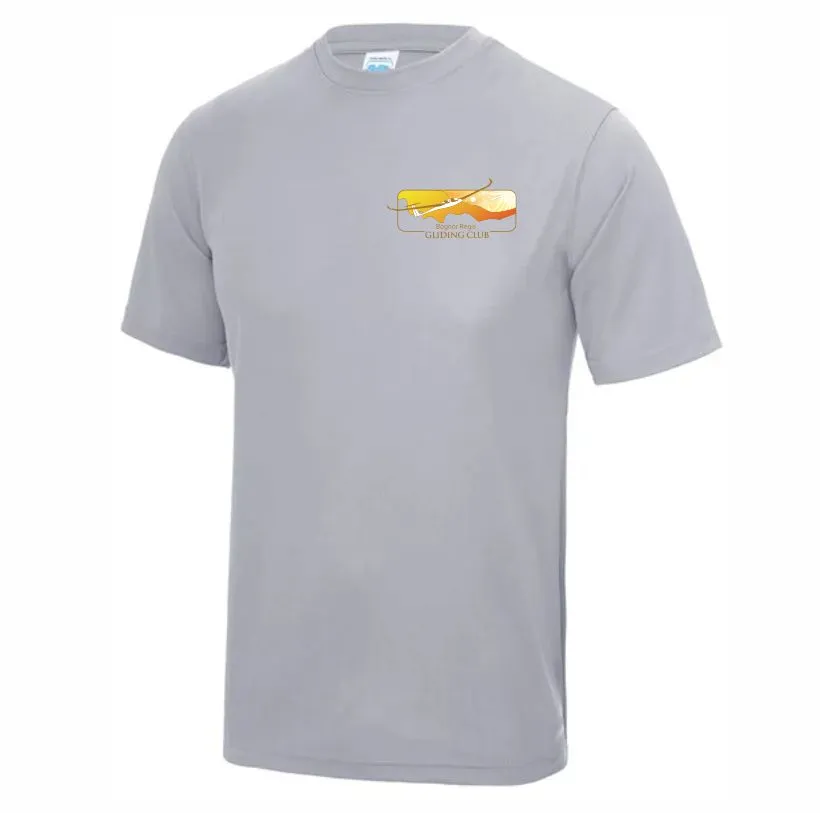 Gliding Club Poly Tee Grey Front.webp