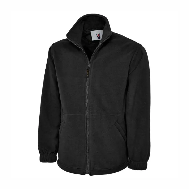 GR61 Uneek Eco Full Zip Fleece Jacket Black.webp