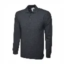 UC113 Uneek Longsleeve Classic Polo Shirt Charcoal.webp