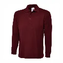 UC113 Uneek Longsleeve Classic Polo Shirt Maroon.webp