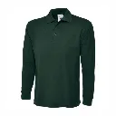 UC113 Uneek Longsleeve Classic Polo Shirt Bottle Green.webp