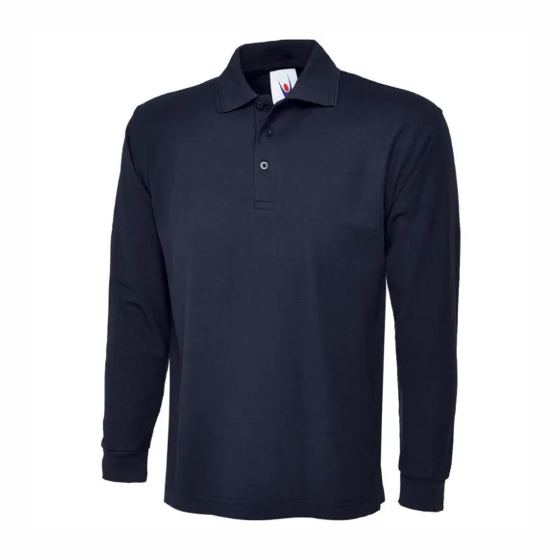 UC113 Uneek Longsleeve Classic Polo Shirt Navy.webp