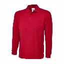 UC113 Uneek Longsleeve Classic Polo Shirt Red.webp