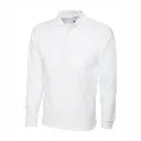 UC113 Uneek Longsleeve Classic Polo Shirt White.webp