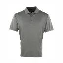 PR615 Premier Coolchecker Pique Polo Shirt Dark Grey.webp