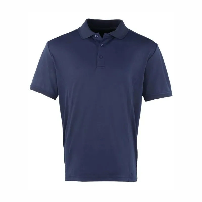 PR615 Premier Coolchecker Pique Polo Shirt Navy.webp