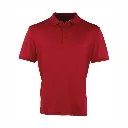 PR615 Premier Coolchecker Pique Polo Shirt Burgundy.webp