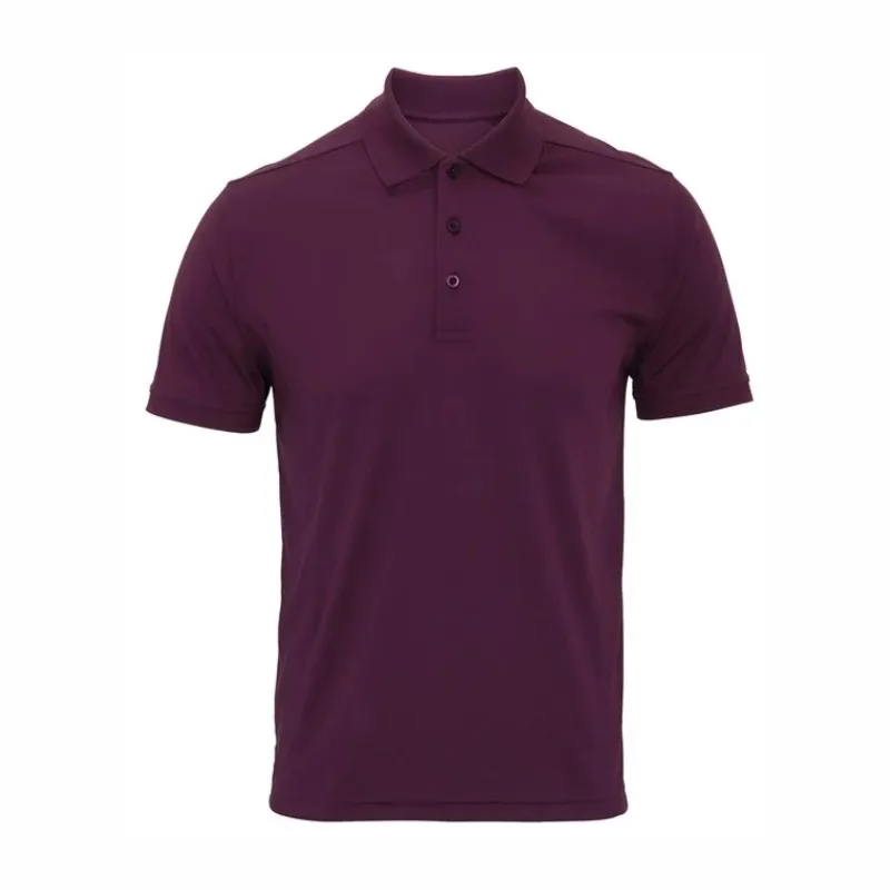 PR615 Premier Coolchecker Pique Polo Shirt Aubergine.webp
