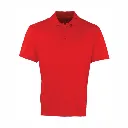 PR615 Premier Coolchecker Pique Polo Shirt Red.webp