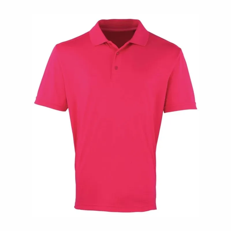 PR615 Premier Coolchecker Pique Polo Shirt Hot Pink.webp