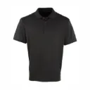 PR615 Premier Coolchecker Pique Polo Shirt Black.webp