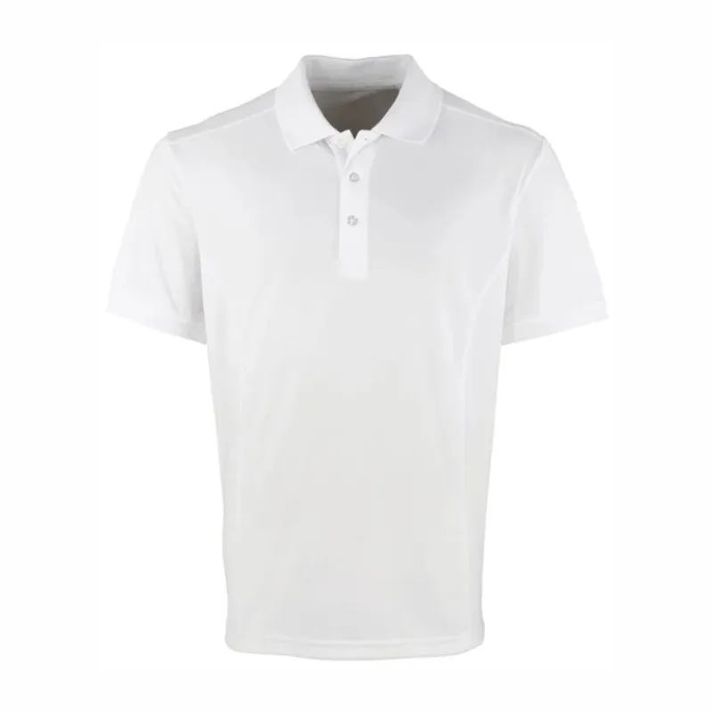 PR615 Premier Coolchecker Pique Polo Shirt White.webp