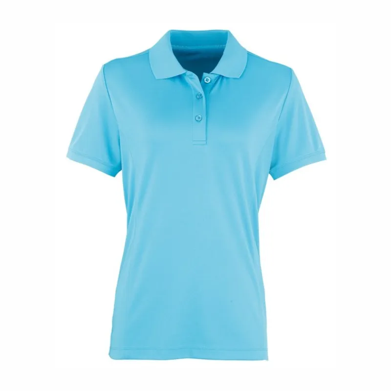 PR616 Premier Women's Coolchecker Pique Polo Shirt Turqoise.webp