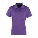 PR616 Premier Women's Coolchecker Pique Polo Shirt Purple.webp