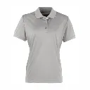 PR616 Premier Women's Coolchecker Pique Polo Shirt Silver.webp