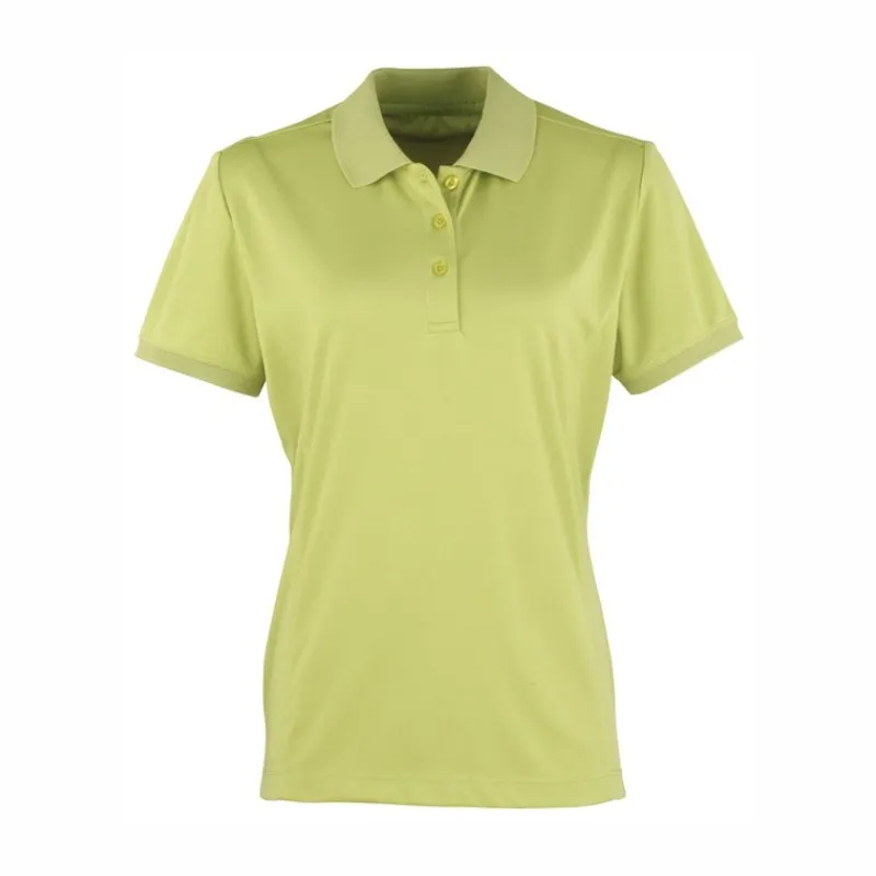 PR616 Premier Women's Coolchecker Pique Polo Shirt Lime.webp