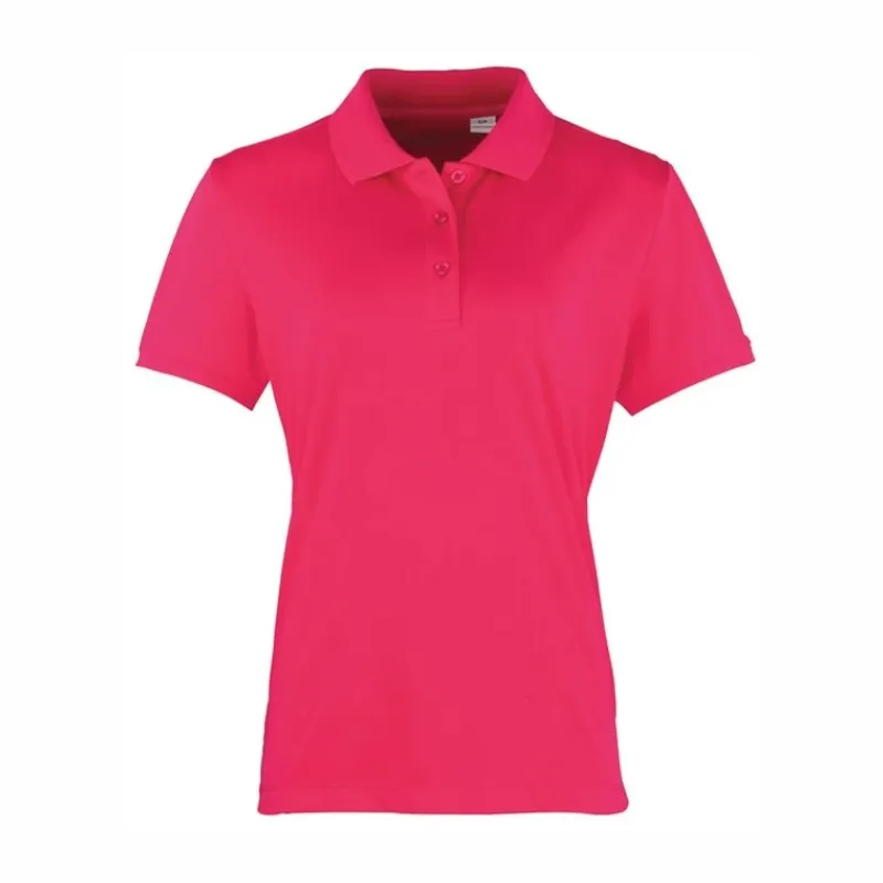 PR616 Premier Women's Coolchecker Pique Polo Shirt Hot Pink.webp