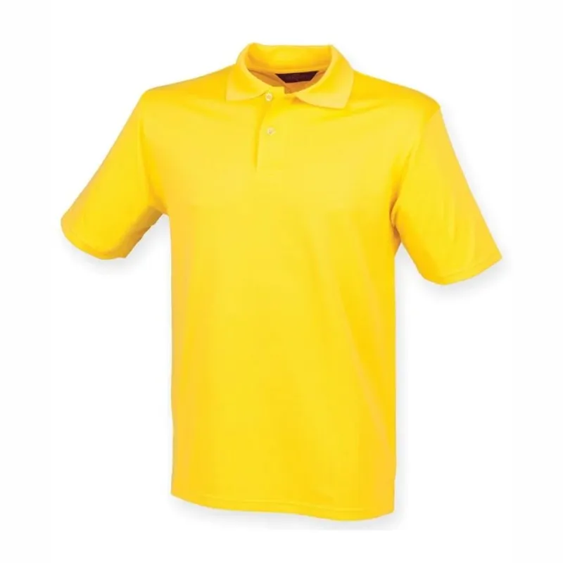 HB475 Henbury Coolplus Polo Shirt Yellow.webp