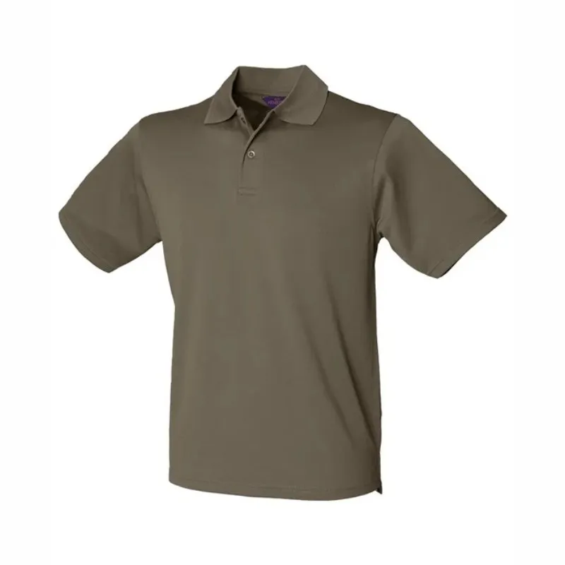 HB475 Henbury Coolplus Polo Shirt Olive.webp