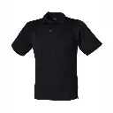 HB475 Henbury Coolplus Polo Shirt Black.webp
