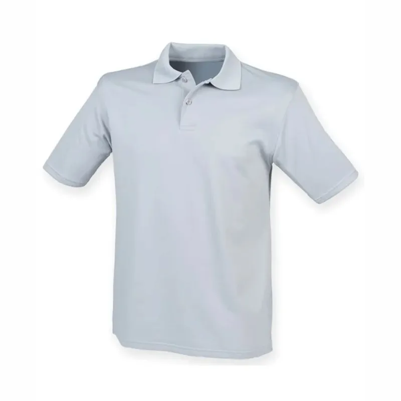 HB475 Henbury Coolplus Polo Shirt Silver Grey.webp