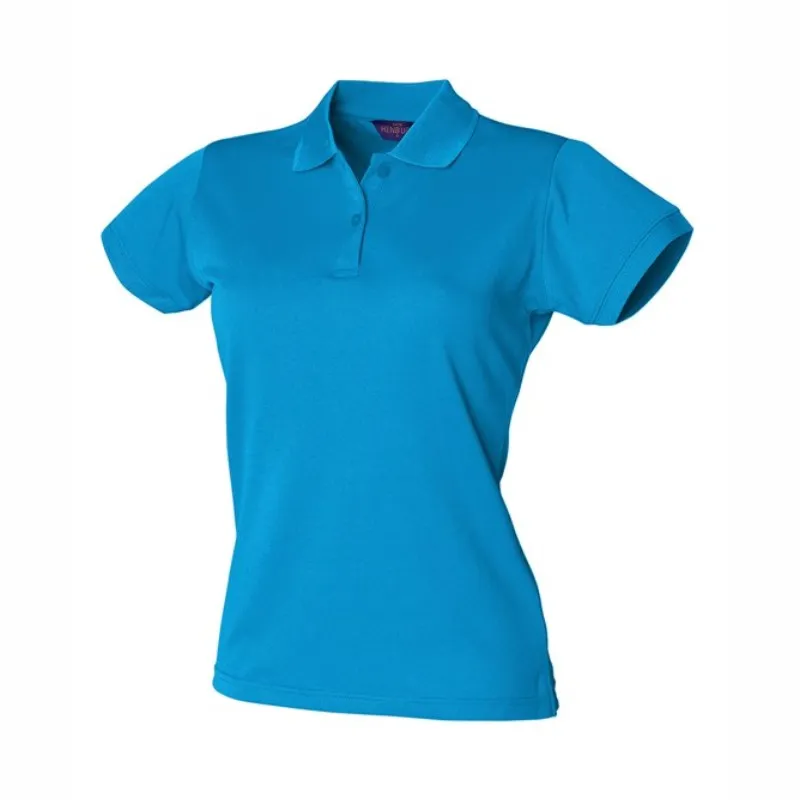 HB476 Henbury Women's Coolplus Polo Shirt Sapphire.webp