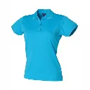 HB476 Henbury Women's Coolplus Polo Shirt Turqoise.webp
