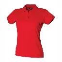 HB476 Henbury Women's Coolplus Polo Shirt Classic Red.webp