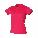 HB476 Henbury Women's Coolplus Polo Shirt Bright Pink.webp
