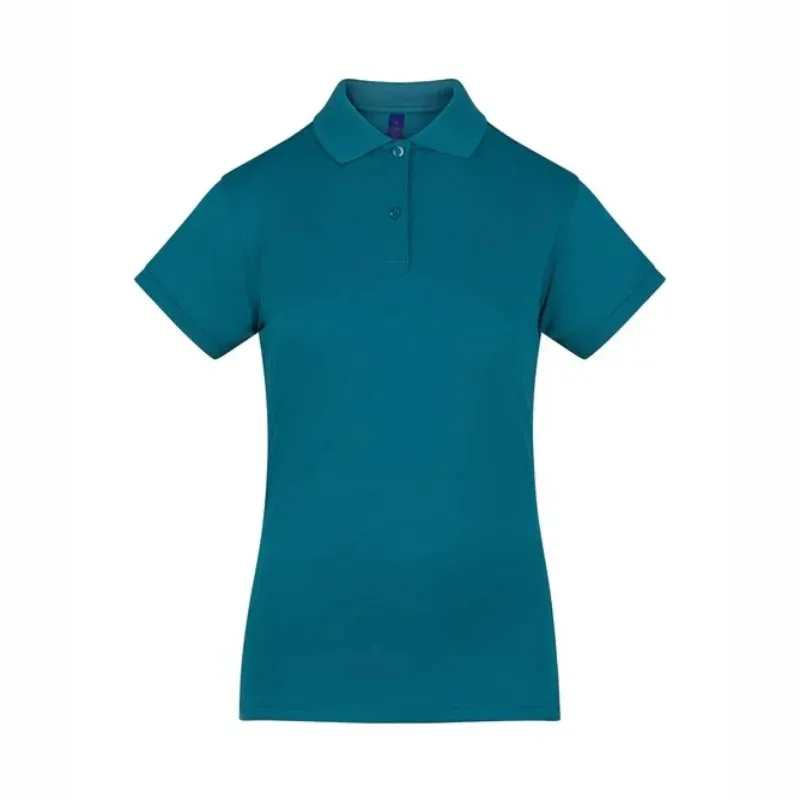 HB476 Henbury Women's Coolplus Polo Shirt Teal.webp