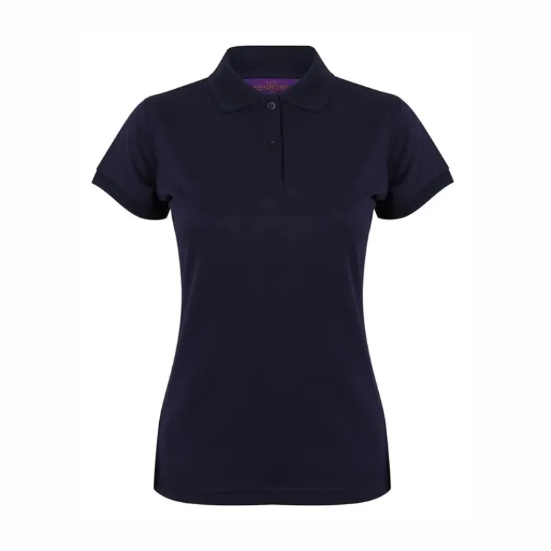 HB476 Henbury Women's Coolplus Polo Shirt Oxford Navy.webp