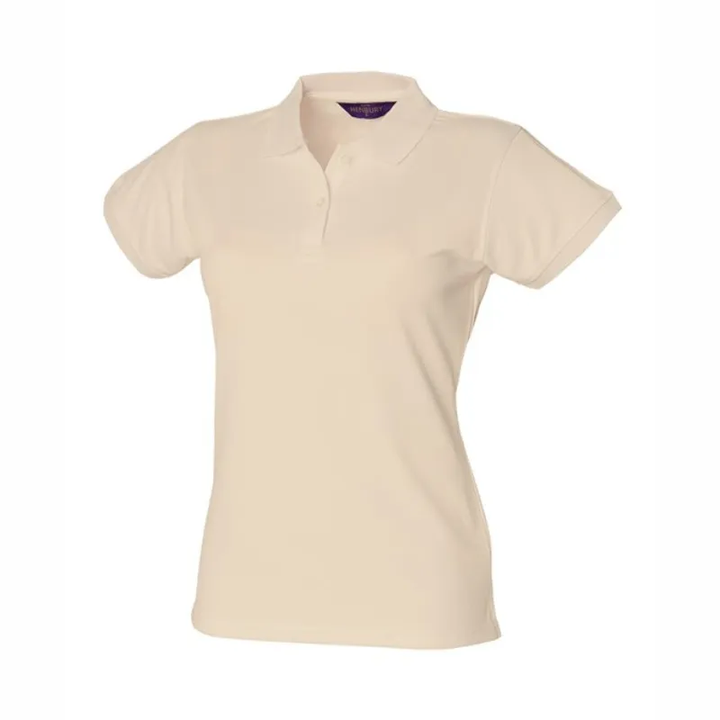 HB476 Henbury Women's Coolplus Polo Shirt Natural.webp