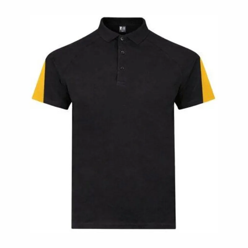 LV291 Finden Hales Team Polo Shirt Black Gold.webp