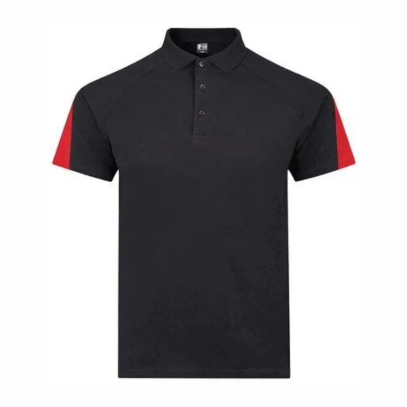 LV291 Finden Hales Team Polo Shirt Black Red.webp