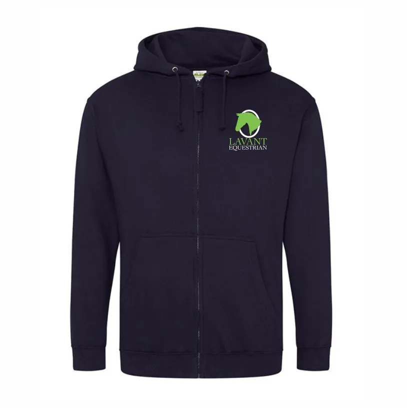 Lavant Zipped Hoodie Navy Front.webp