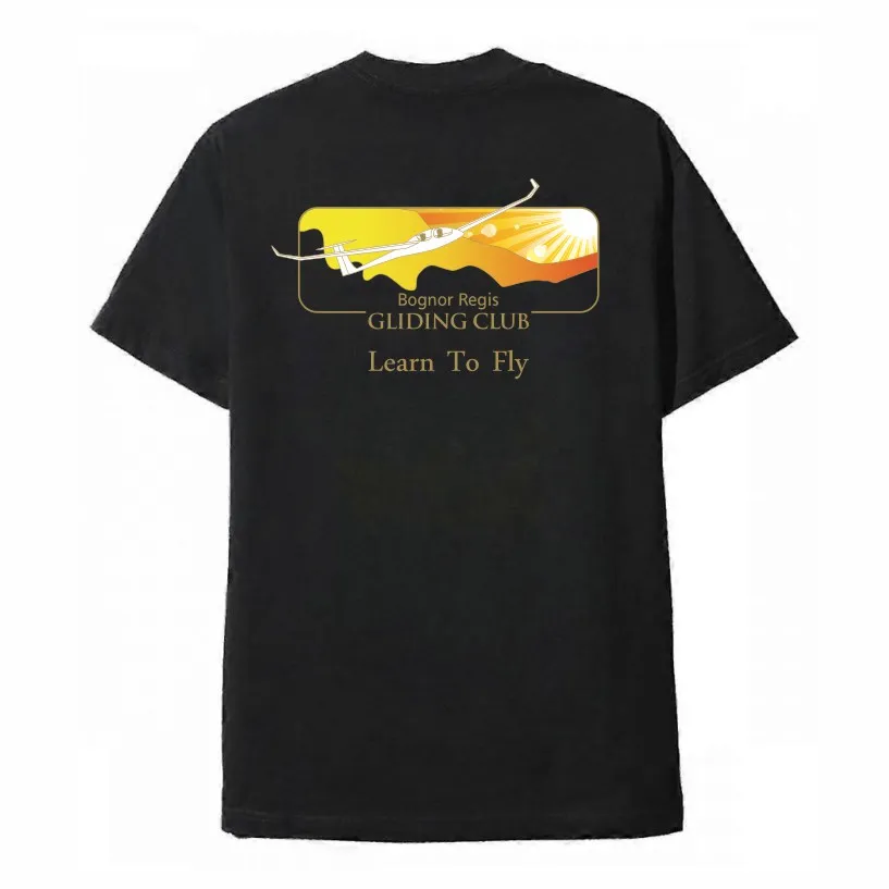 Gliding Club Cotton Tee Black Back.webp