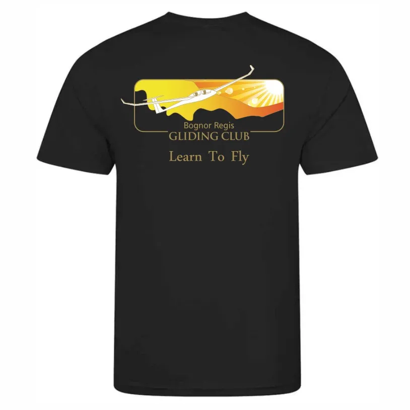 Gliding Club Poly Tee Black Back.webp