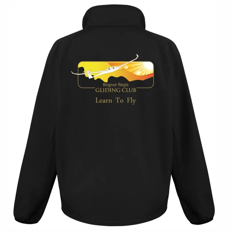 Gliding Club Softshell Jacket Back Black.webp