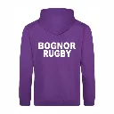 Bognor Rugby Unisex Purple Hoodie Back.webp