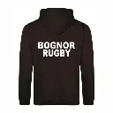 Bognor Rugby Unisex Black Hoodie Back.webp