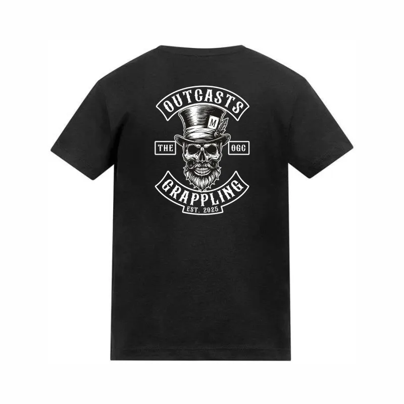 Outcasts JNR Black Skull Shirt Back.webp